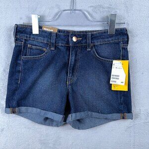 NWT H&M Jeans Shorts Cuffed Denim Regular Waist Mid Rise Womens Blue Size 4